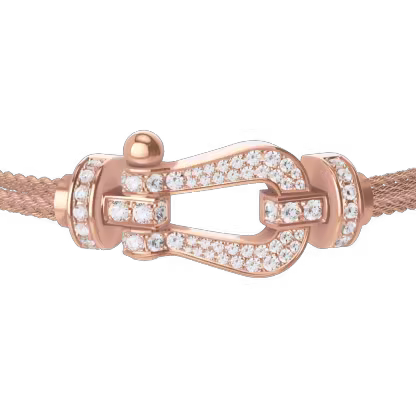 Force 10 bracelet 18k pink gold and diamonds large model