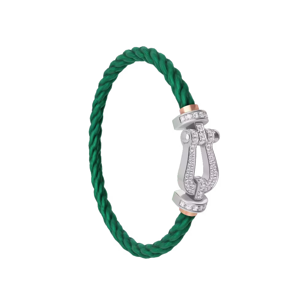 FORCE 10 BRACELET 18K WHITE GOLD AND DIAMONDS LARGE MODEL