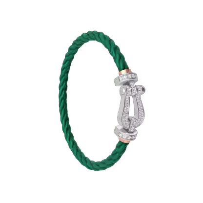 FORCE 10 BRACELET 18K WHITE GOLD AND DIAMONDS LARGE MODEL