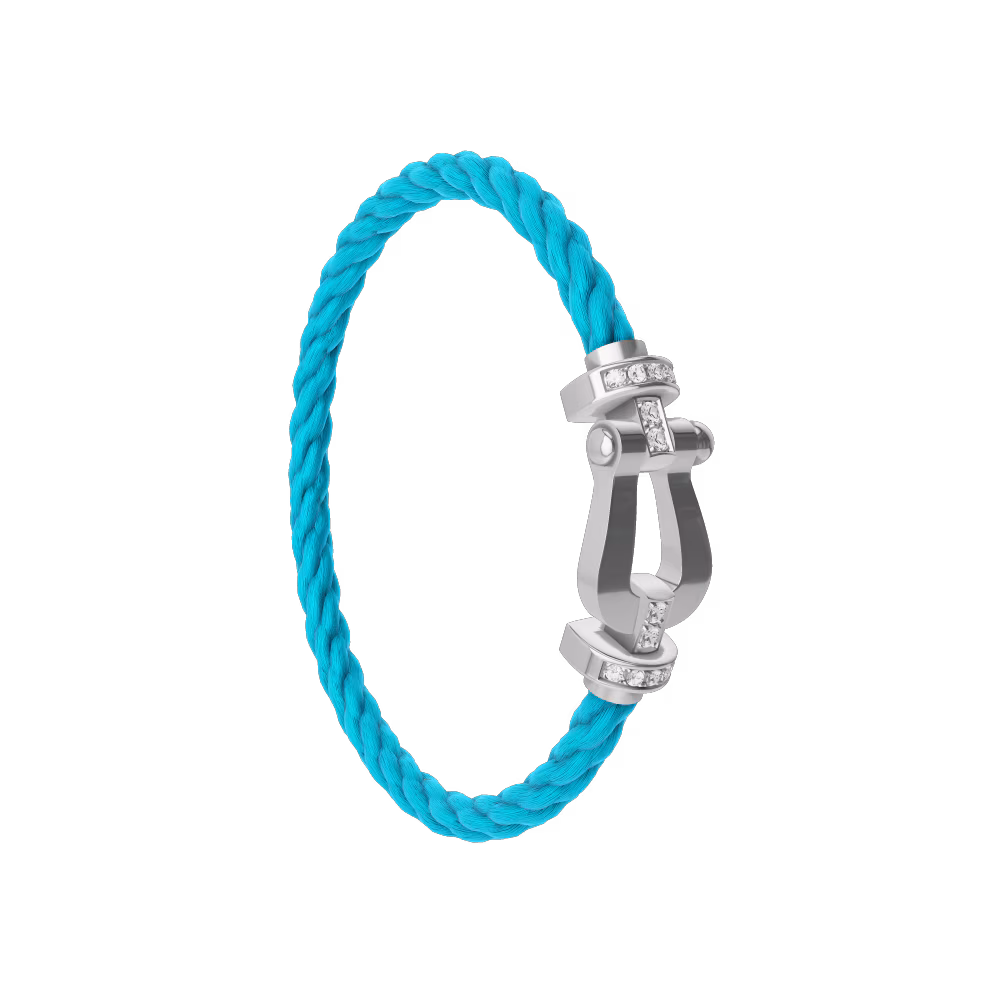 Force 10 bracelet 18k white gold and diamonds large model