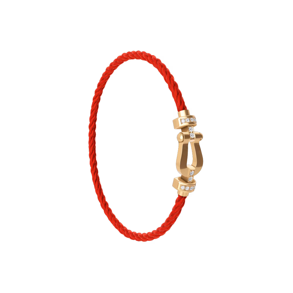 FORCE 10 BRACELET 18K YELLOW GOLD AND DIAMONDS MEDIUM MODEL