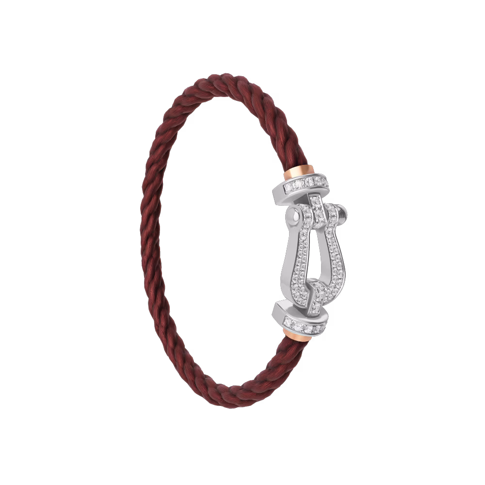 FORCE 10 BRACELET 18K WHITE GOLD AND DIAMONDS LARGE MODEL
