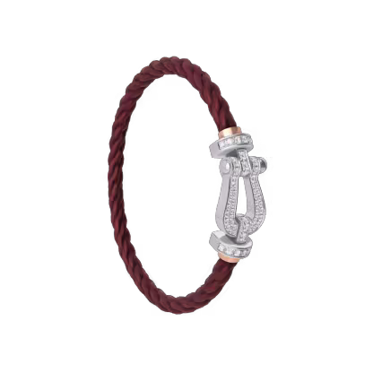 FORCE 10 BRACELET 18K WHITE GOLD AND DIAMONDS LARGE MODEL