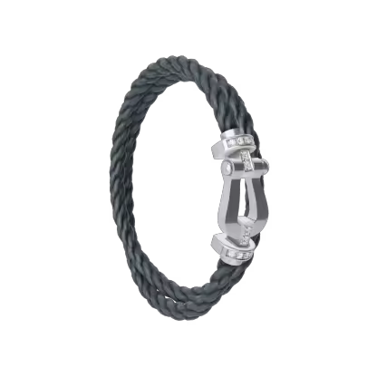 FORCE 10 BRACELET 18K WHITE GOLD AND DIAMONDS LARGE MODEL