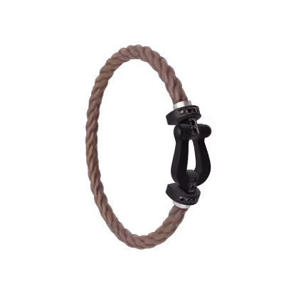 FORCE 10 BRACELET BLACK TITANIUM AND BLACK DIAMONDS LARGE MODEL