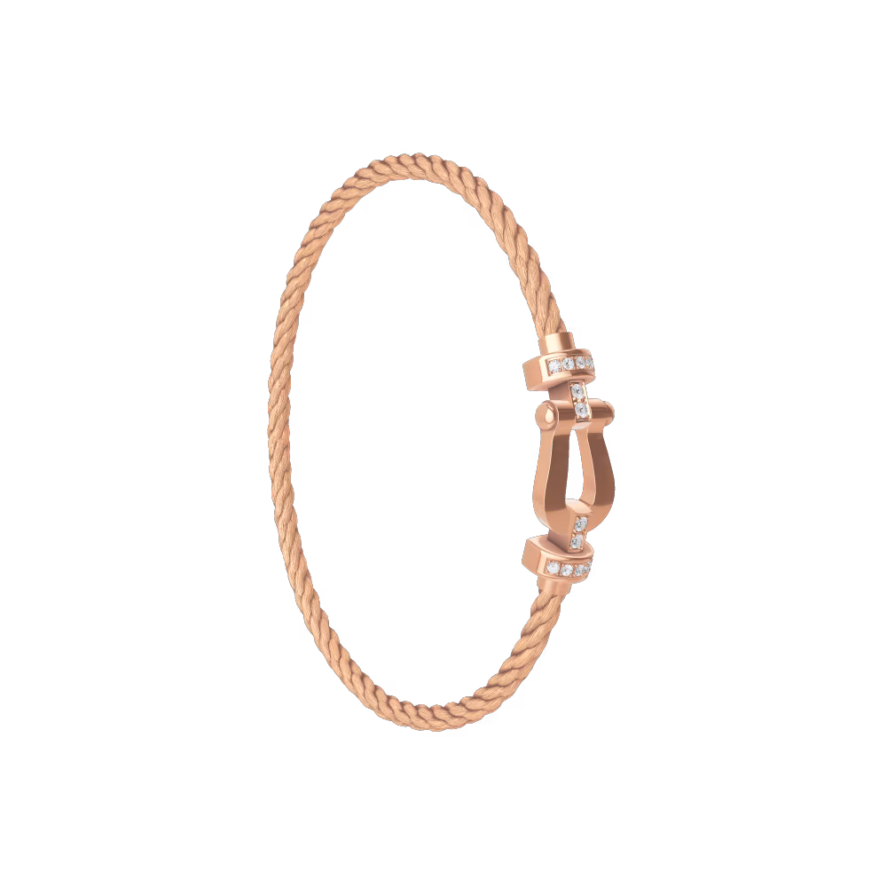FORCE 10 BRACELET 18K PINK GOLD AND DIAMONDS MEDIUM MODEL