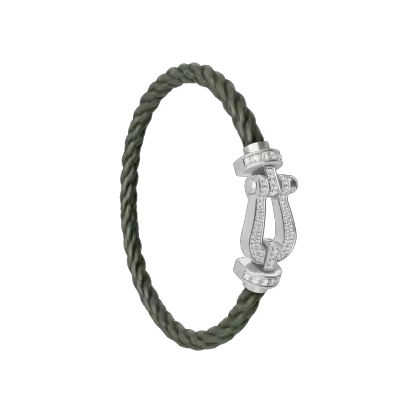 FORCE 10 BRACELET 18K WHITE GOLD AND DIAMONDS LARGE MODEL