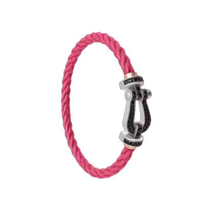 FORCE 10 BRACELET 18K WHITE GOLD AND BLACK DIAMONDS LARGE MODEL