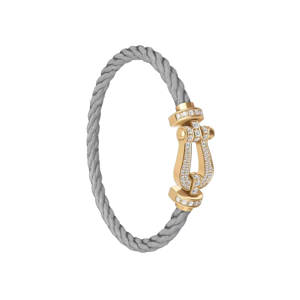 FORCE 10 BRACELET 18K YELLOW GOLD AND DIAMONDS LARGE MODEL