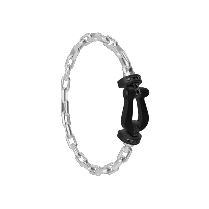 FORCE 10 BRACELET BLACK TITANIUM AND BLACK DIAMONDS LARGE MODEL