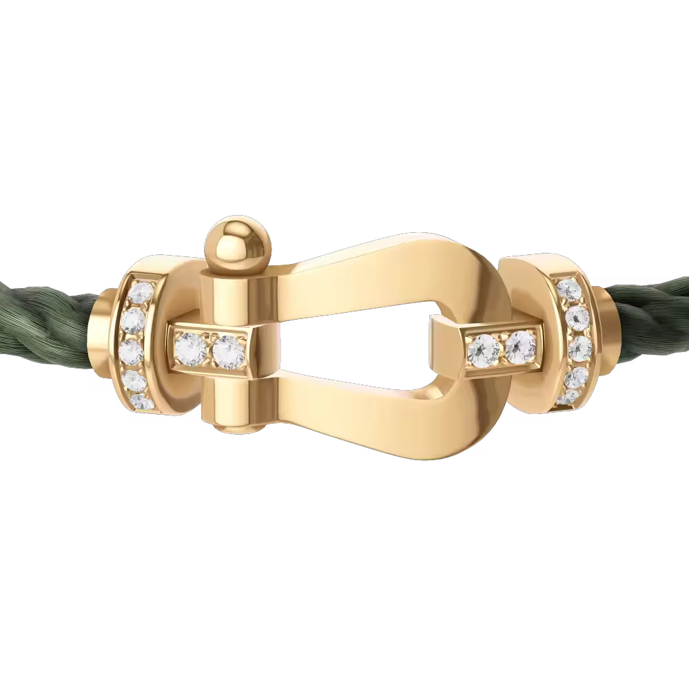 Force 10 bracelet 18k yellow gold and diamonds large model