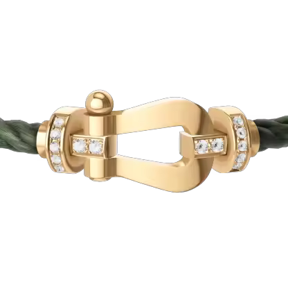 Force 10 bracelet 18k yellow gold and diamonds large model