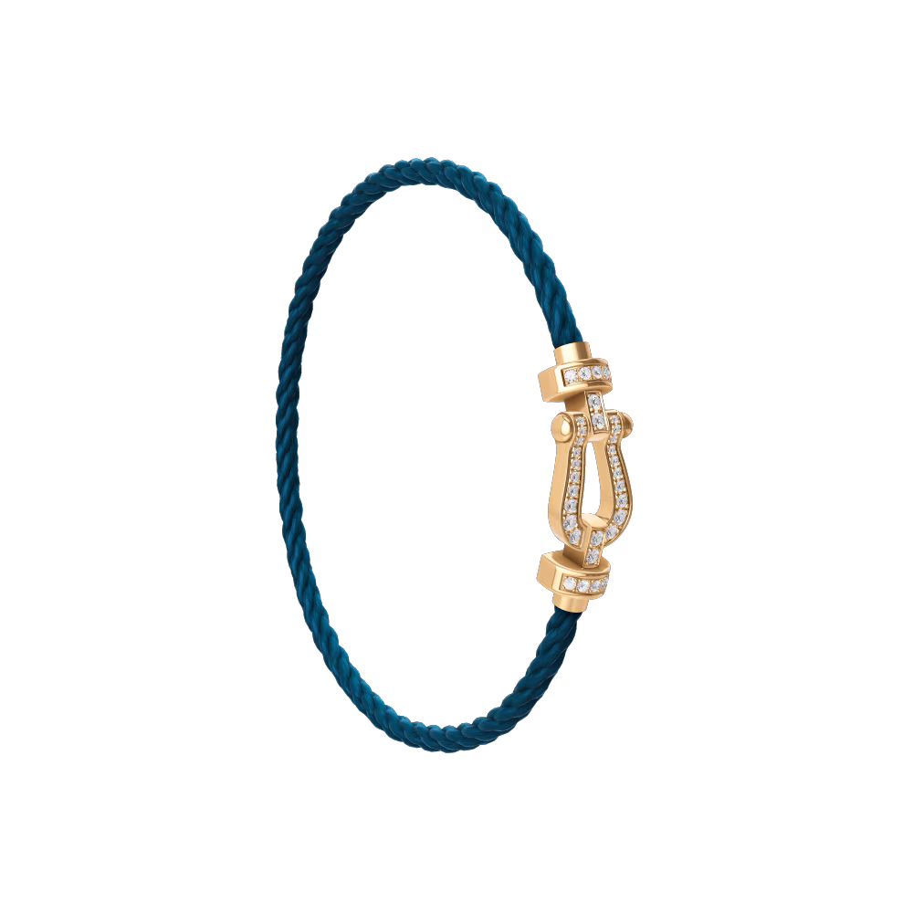 FORCE 10 BRACELET 18K YELLOW GOLD AND DIAMONDS MEDIUM MODEL