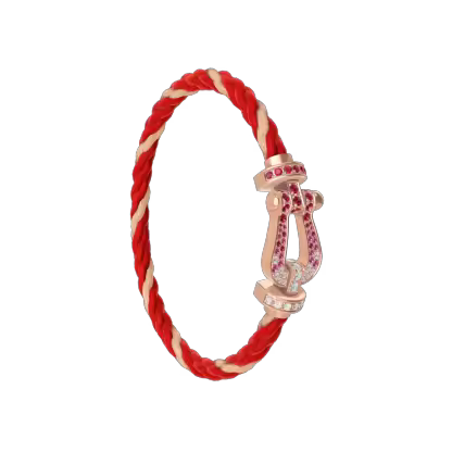 FORCE 10 BRACELET 18K PINK GOLD AND SAPPHIRE, RUBIES, DIAMONDS LARGE MODEL