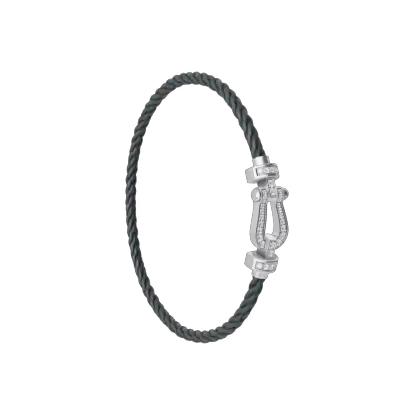 FORCE 10 BRACELET 18K WHITE GOLD AND DIAMONDS MEDIUM MODEL