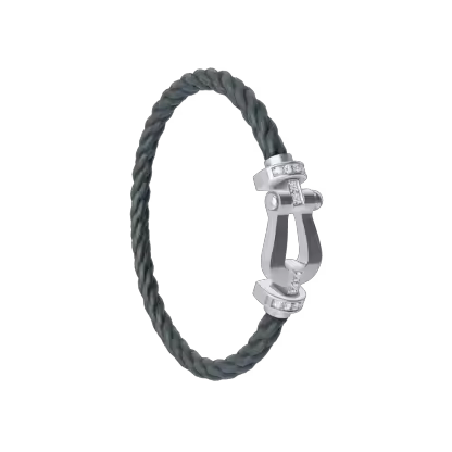 FORCE 10 BRACELET 18K WHITE GOLD AND DIAMONDS LARGE MODEL