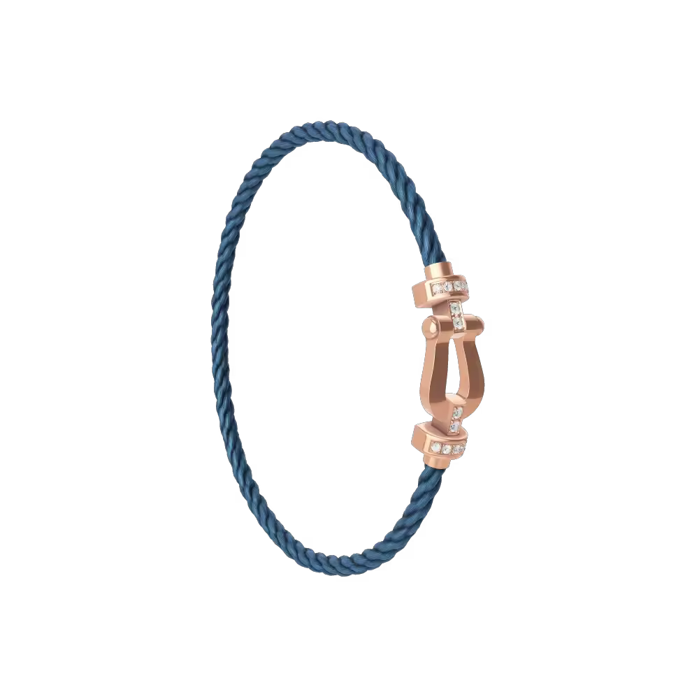 FORCE 10 BRACELET 18K PINK GOLD AND DIAMONDS MEDIUM MODEL
