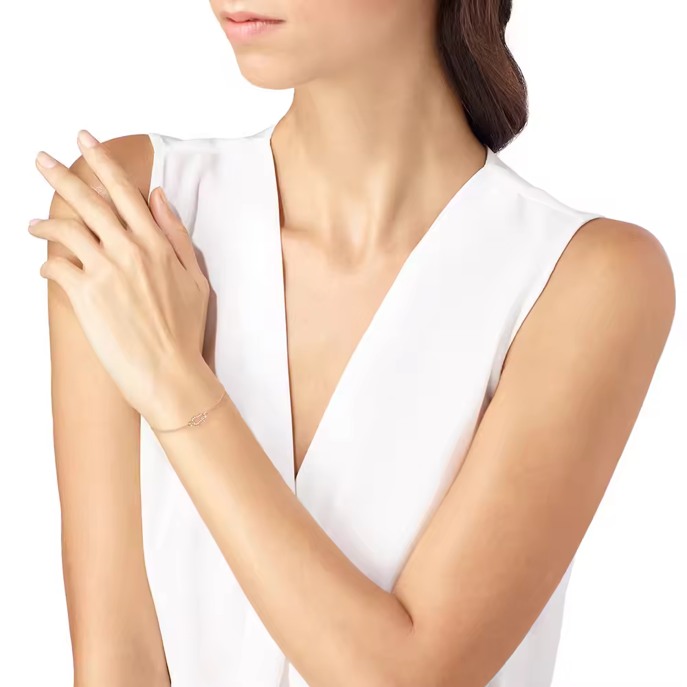 FORCE 10 BRACELET SMALL MODEL IN 18K PINK GOLD AND DIAMONDS