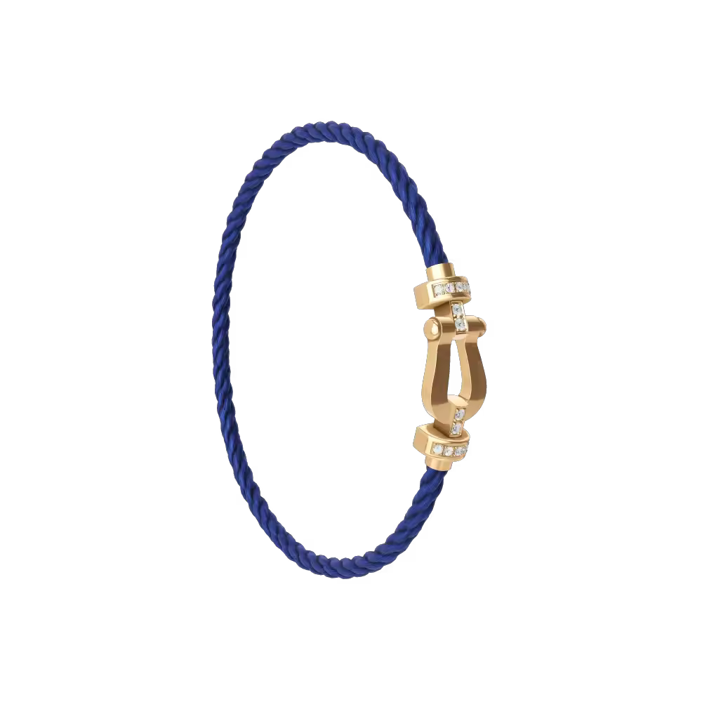 FORCE 10 BRACELET 18K YELLOW GOLD AND DIAMONDS MEDIUM MODEL