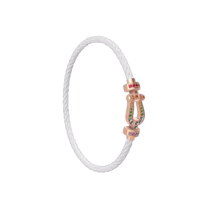 FORCE 10 BRACELET 18K PINK GOLD AND COLORED STONES MEDIUM MODEL