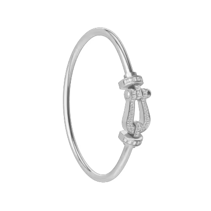 FORCE 10 BRACELET 18K WHITE GOLD AND DIAMONDS LARGE MODEL