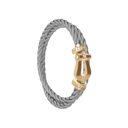 Force 10 bracelet 18k yellow gold and diamonds large model