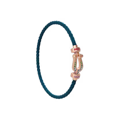 FORCE 10 BRACELET 18K PINK GOLD AND COLORED STONES MEDIUM MODEL