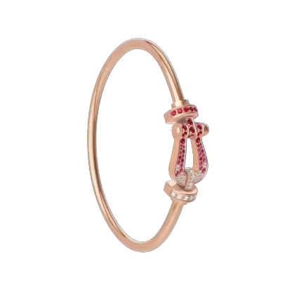FORCE 10 BRACELET 18K PINK GOLD AND SAPPHIRE, RUBIES, DIAMONDS LARGE MODEL