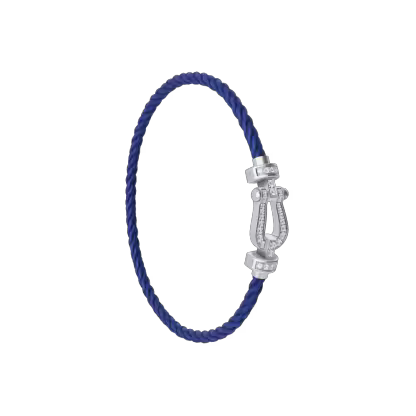FORCE 10 BRACELET 18K WHITE GOLD AND DIAMONDS MEDIUM MODEL
