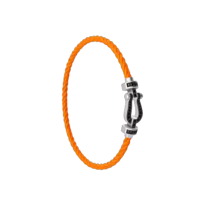 FORCE 10 BRACELET 18K WHITE GOLD AND BLACK DIAMONDS MEDIUM MODEL