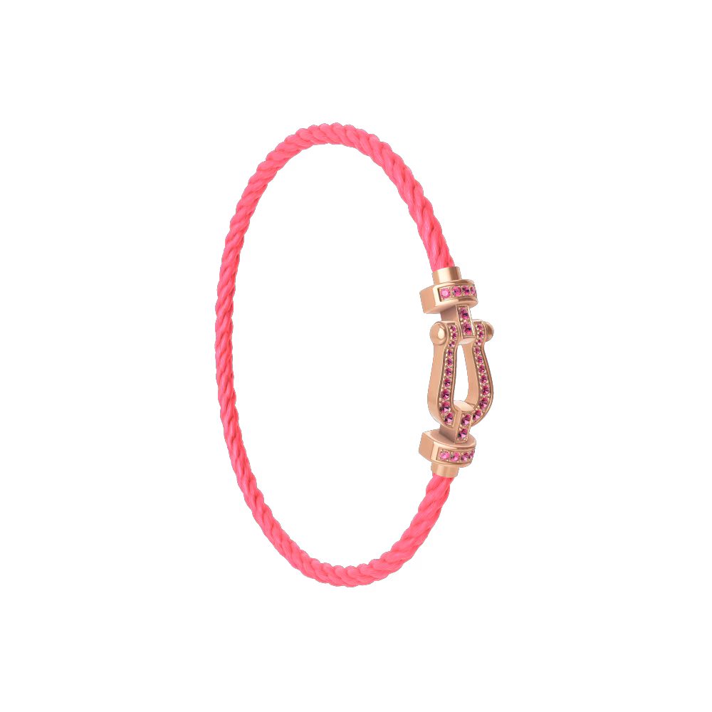 FORCE 10 BRACELET 18K PINK GOLD AND PINK SAPPHIRES MEDIUM MODEL