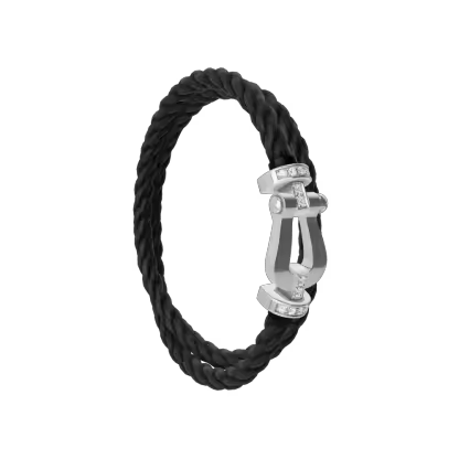 FORCE 10 BRACELET 18K WHITE GOLD AND DIAMONDS LARGE MODEL