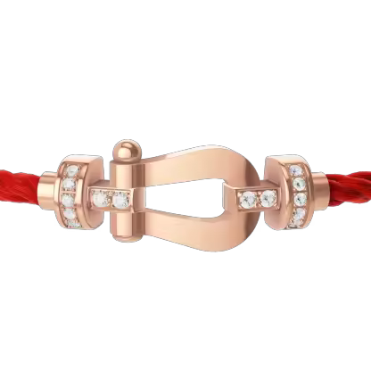 FORCE 10 BRACELET 18K PINK GOLD AND DIAMONDS MEDIUM MODEL