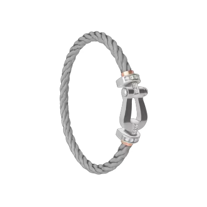 FORCE 10 BRACELET 18K WHITE GOLD AND DIAMONDS LARGE MODEL