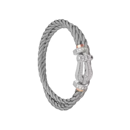 FORCE 10 BRACELET 18K WHITE GOLD AND DIAMONDS LARGE MODEL