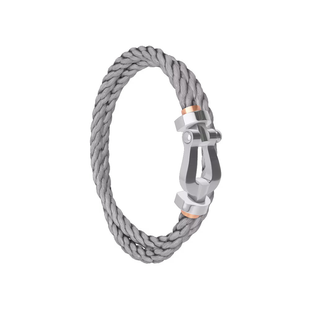 FORCE 10 BRACELET 18K WHITE GOLD LARGE MODEL