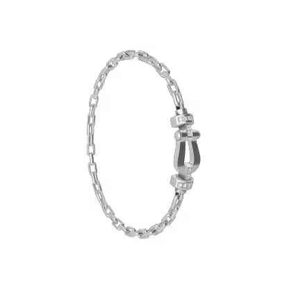 FORCE 10 BRACELET 18K WHITE GOLD AND DIAMONDS MEDIUM MODEL