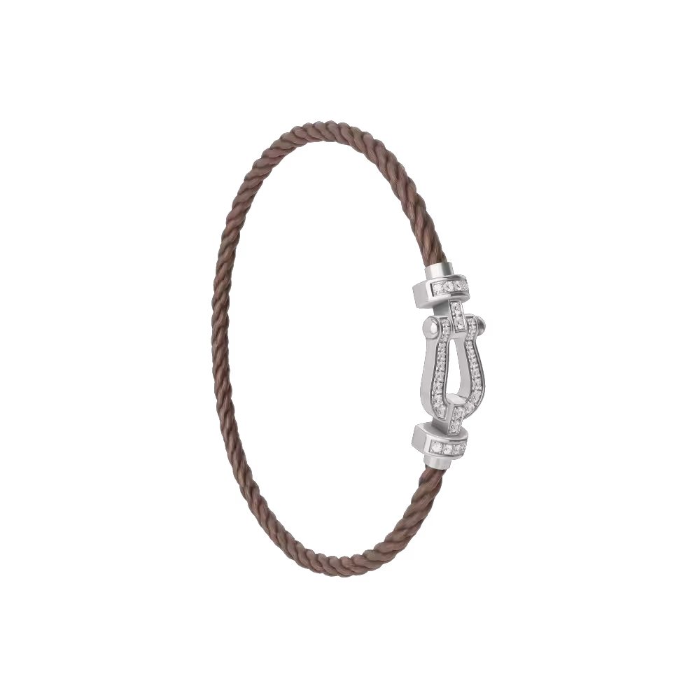 FORCE 10 BRACELET 18K WHITE GOLD AND DIAMONDS MEDIUM MODEL
