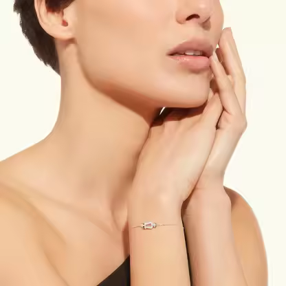 FORCE 10 BRACELET SMALL MODEL IN 18K WHITE GOLD AND DIAMONDS