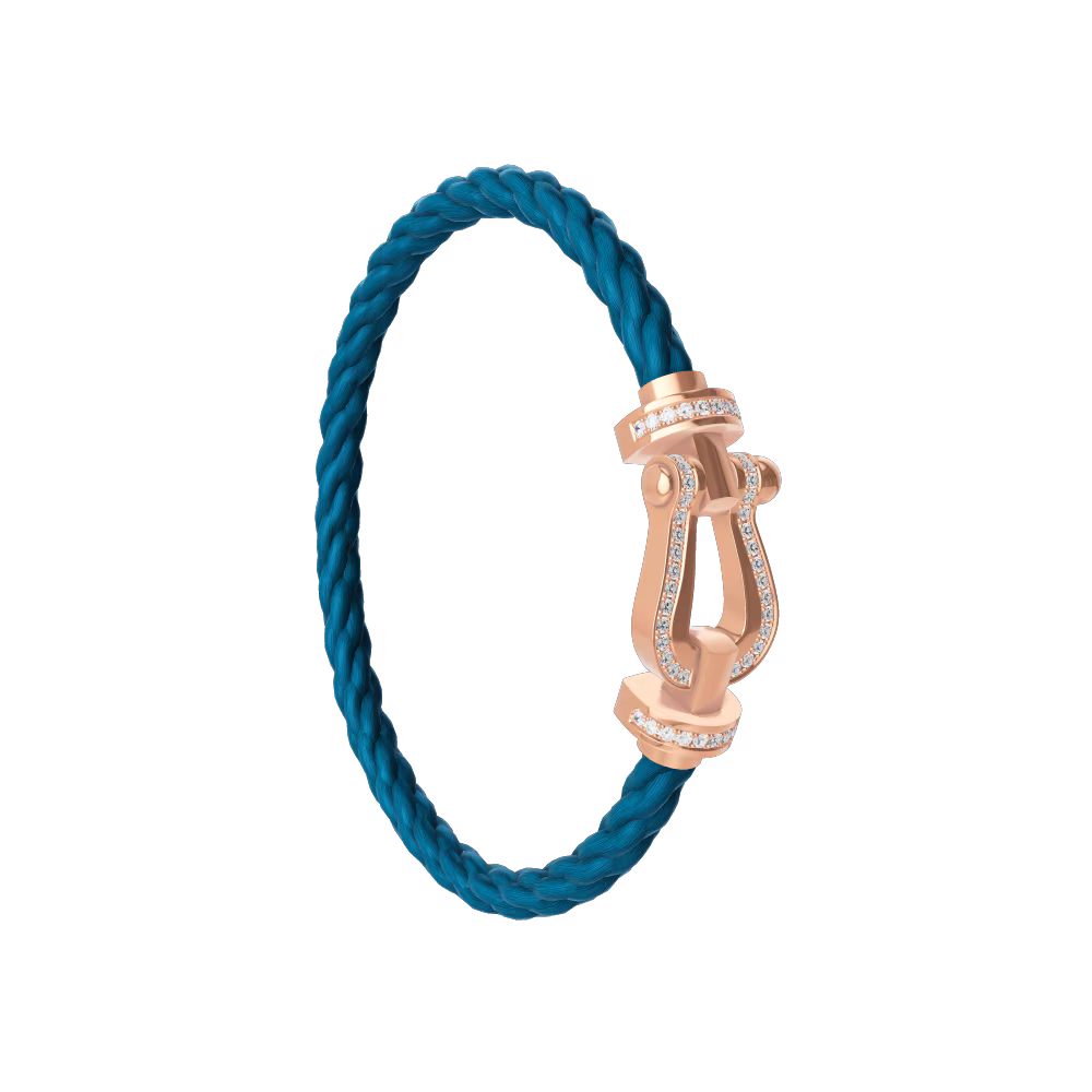 FORCE 10 BRACELET LARGE MODEL 18K PINK GOLD DIAMOND PAVED