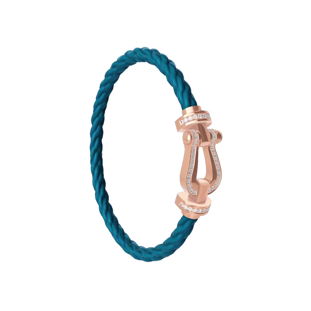 FORCE 10 BRACELET LARGE MODEL 18K PINK GOLD DIAMOND PAVED