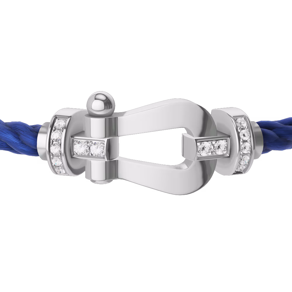 FORCE 10 BRACELET 18K WHITE GOLD AND DIAMONDS LARGE MODEL