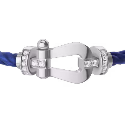 FORCE 10 BRACELET 18K WHITE GOLD AND DIAMONDS LARGE MODEL