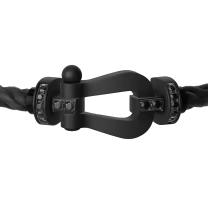 FORCE 10 BRACELET BLACK TITANIUM AND BLACK DIAMONDS LARGE MODEL