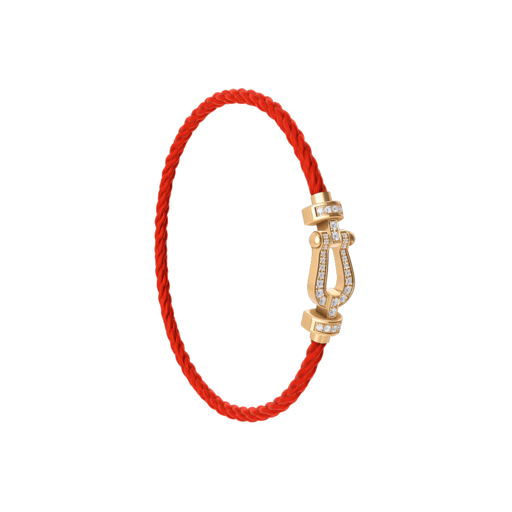 FORCE 10 BRACELET 18K YELLOW GOLD AND DIAMONDS MEDIUM MODEL