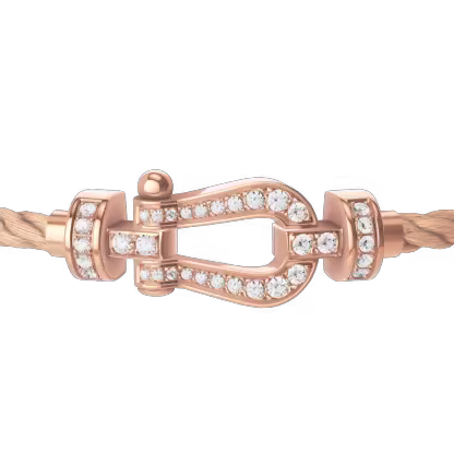 FORCE 10 BRACELET 18K PINK GOLD AND DIAMONDS MEDIUM MODEL