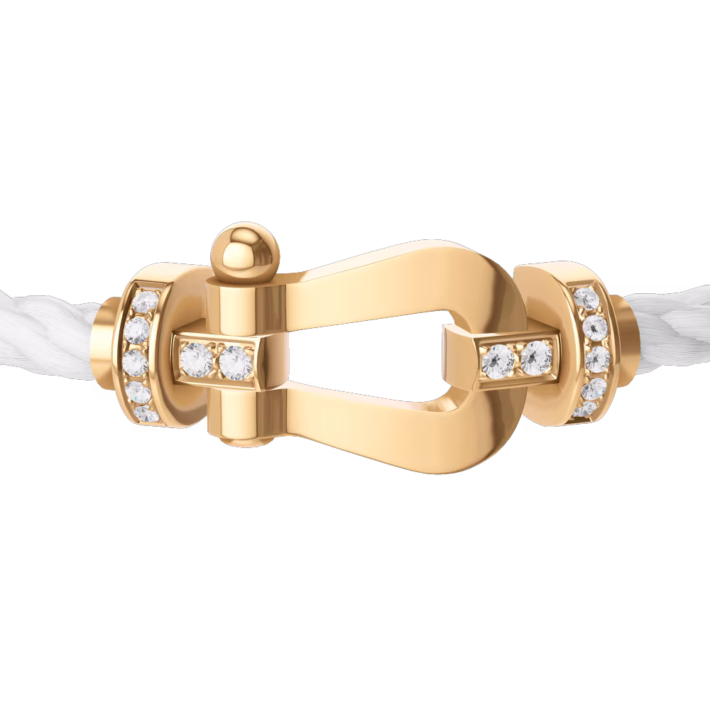 FORCE 10 BRACELET 18K YELLOW GOLD AND DIAMONDS LARGE MODEL