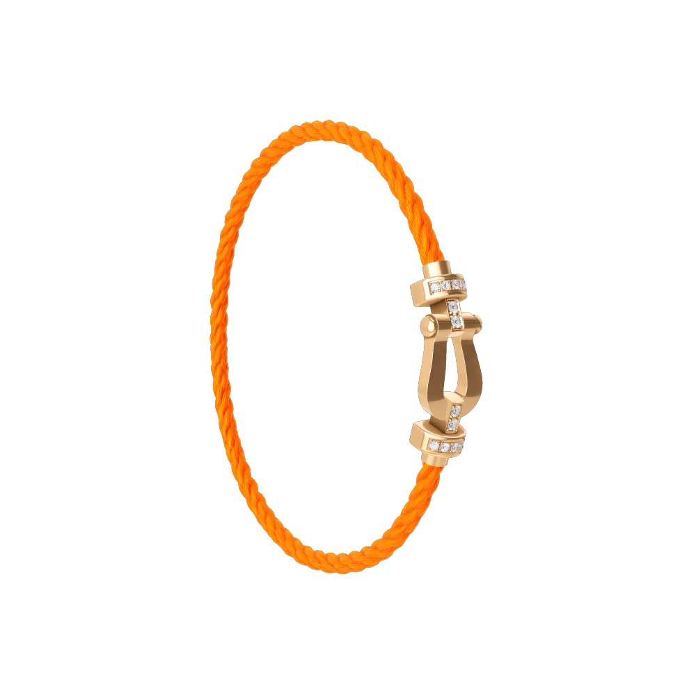FORCE 10 BRACELET 18K YELLOW GOLD AND DIAMONDS MEDIUM MODEL