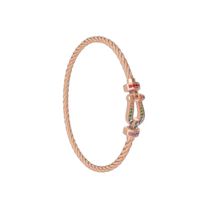 FORCE 10 BRACELET 18K PINK GOLD AND COLORED STONES MEDIUM MODEL