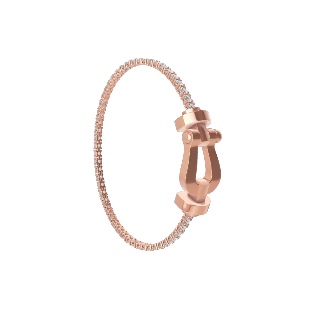 FORCE 10 BRACELET 18K PINK GOLD LARGE MODEL